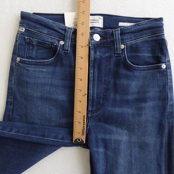 Citizens of Humanity Caia Straight Leg Jeans Regency Wash Size 25 Dark Blue - Picture 5 of 10